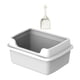 thumbnail image 4 of Caja De Arena Para Gatos De Interior Bandeja De Arena Para Gatos Peque?os Animales Conejo Gris M 38x29x18.5cm, 4 of 5
