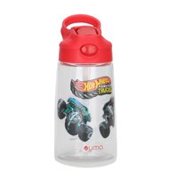 Botella Agua Niños Hot Wheels Monster Truck 420Ml Con Bombilla Uma