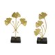 thumbnail image 2 of 2 Uds Escultura De Hojas De Metal Ornamento De Hoja De Ginkgo Para Decoración De Sala De Estar, 2 of 5