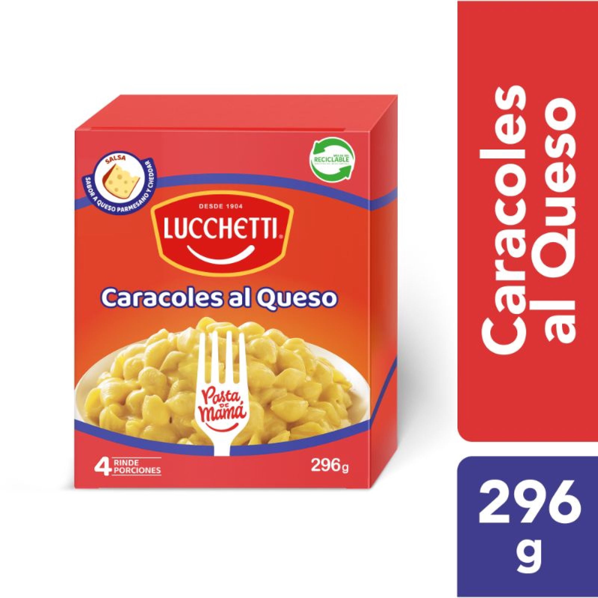 Fideo Pasta Caracoles Al Queso Caja 296 g Lucchetti