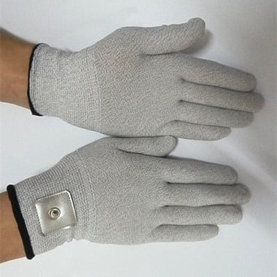 20pcs / 10pcs Electrical Shock conductive Massage electrode gloves for TENS EMS therapy Hand Massager machine SPA beauty