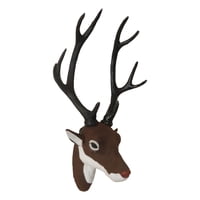 Bothyi - Faux Deer Head Brown Hanging Faux Taxidermia Hecho A Mano Para Woodland Theme