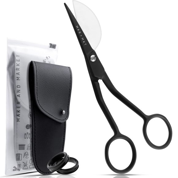 Tijeras MAKER AND MARKET de 15 cm negras con pico de pato