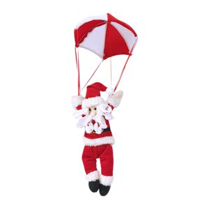 Magideal - Colgante De De Navidad Con Forma De Paracaídas De Papá Noel, Estatua Portátil Creativa, Muñeco Colgante, Decoración Del Hogar Para Fiestas En La