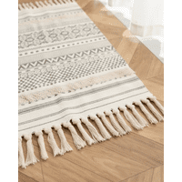 Myl Hogar - Pack De 2 Alfombra De Lino Bajada De Cama Estilo Boho Medida 60 Cm X 90 Cm