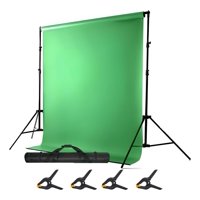 Genérica - Set Fondo Chroma Verde 2X3 Metros + Tripodes + Bolso, Telón - Lisa - No Aplica