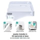thumbnail image 3 of Organizador de cabecera Modern Innovations para cama de 2 unidades, blanco, 3 of 7