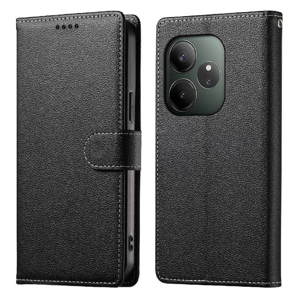Funda para FOXDOCK Realme GT6 5G– Cuero Premium, 3 ranuras para tarjetas, Protección contra impactos