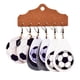 thumbnail image 1 of 3 pares de pendientes de cuero de baloncesto para mujer, ligeros, con forma de pelota, redondos y colgantes de cuero con forma de lágrima., 1 of 6