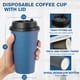 thumbnail image 2 of Tazas de café LITOPAK de papel de 16 onzas, paquete de 100 con tapas, azul/gris, 2 of 7
