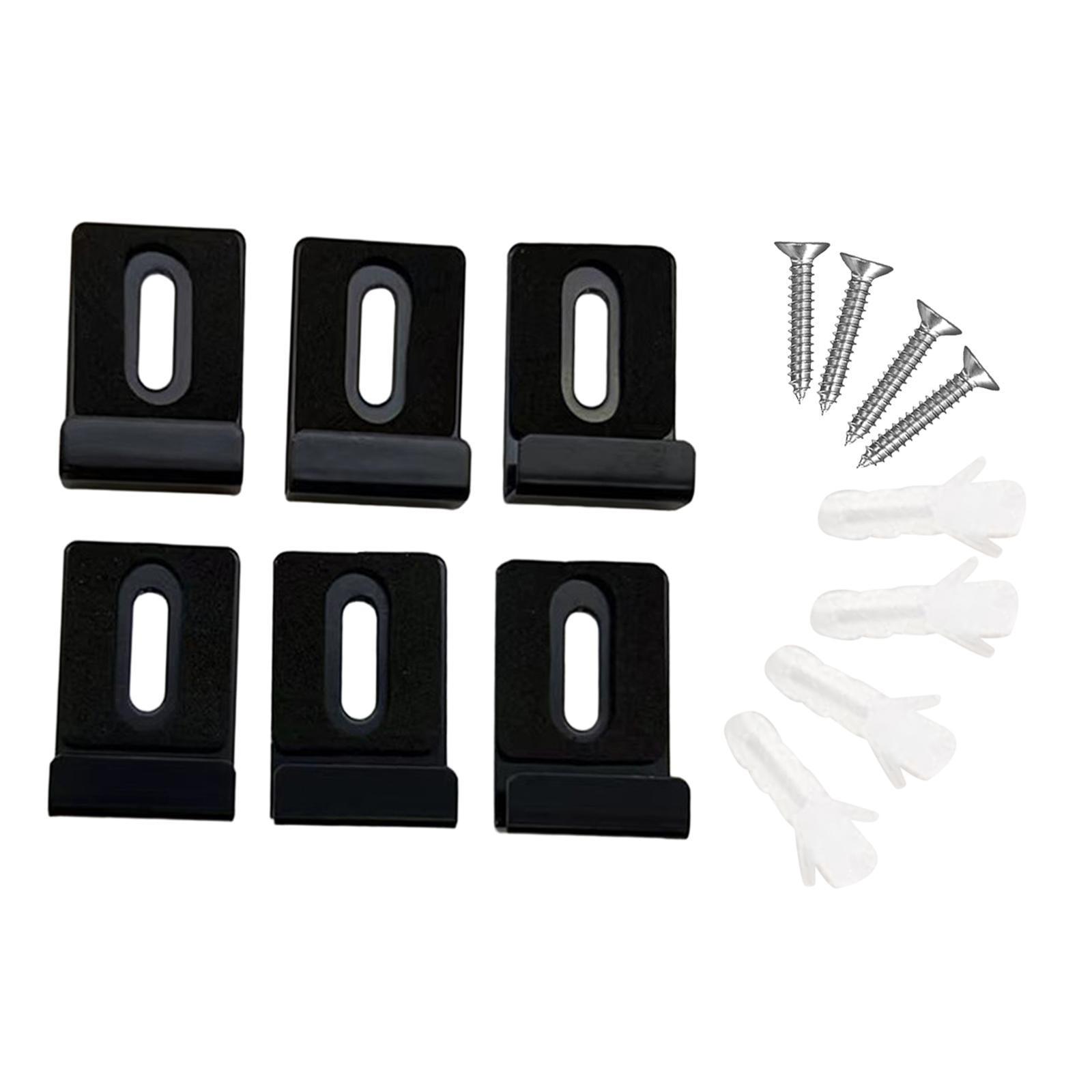 Magideal - 6 Clips De Metal Para Espejo, Kits De Suspensión De Espejo Para Montaje En Pared, Clips De Pared Para Espejo Con Tornillos, Clips De Retención Pesados