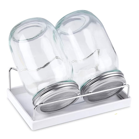 Kit de frascos para germinar Haswe de 2 x 946 ml con tapas de acero inoxidable