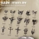 thumbnail image 1 of 30pcs,Halloween Skull Bat Nail Art Charms,Metal Gothic Nail Art Accessories,Retro Angel Cross Nail Art Ornament, 1 of 2