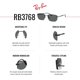 thumbnail image 5 of Gafas de Sol Ray-Ban RB3768 Negro/Gris Oscuro Polarizado 56 mm, 5 of 6