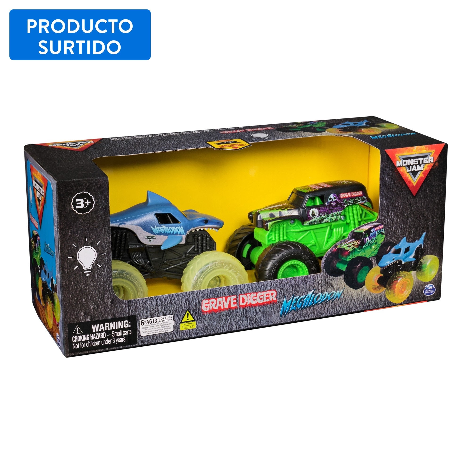 Monster Jam - Pack 2 Vehiculo Con Luz Y Sonido