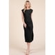 thumbnail image 1 of Vestido Midi Con Cuello Barco Espalda Abierta Y Mangas Cortas, 1 of 4