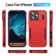 thumbnail image 2 of Para Apple iPhone 17 Pro Max Funda a Prueba de Golpes Resistente Protección de Cuerpo Completo de Alta Resistencia a Prueba de Polvo/caídas Cubierta Funda, Rojo, para iPhone 17 Pro Max, 2 of 7