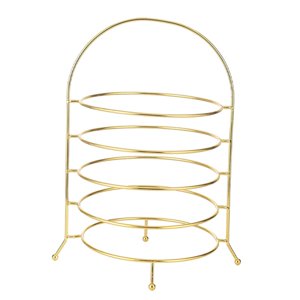 Bothyi - Exhibición De Postres, Exhibición De Dulces De Frutas De Varios Niveles Para Mesa De Aniversario De Cocina, 5 Capas De Oro