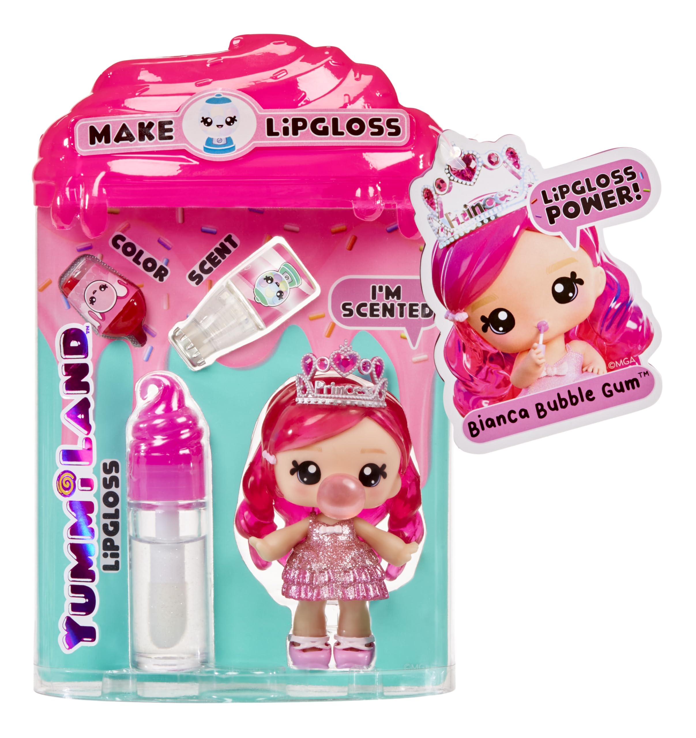 Muñeca Lipgloss Doll Yummiland Bianca Bubblegum Con Kit De Bricolaje Para Más De 4 Años