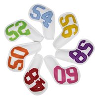 Ioensy - 7X Golf Iron Headcover Golf Club Head Cover Set Protector Guard White