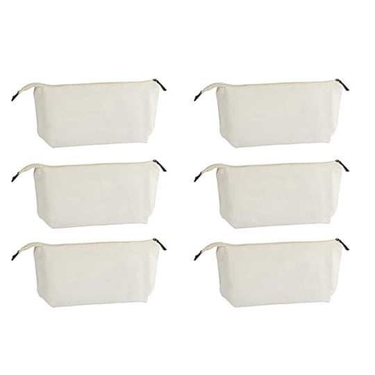 Set De 6 Neceseres De Lona Juvale Para Cosméticos Y Viaje De Algodón