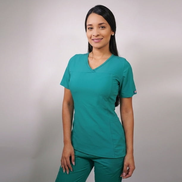 Delantal clinico Mujer Ripholia RIP-2217 tela elasticada