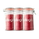 thumbnail image 1 of Set 3 Frascos Con Tapa De Vidrio Hermetica De 1000mL Allegra, 1 of 3