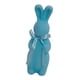 thumbnail image 1 of Figura De Conejo De Pascua Flocado, Adorno De Conejo Para Estantería, Mesa De Festival, Color Azul, 1 of 3