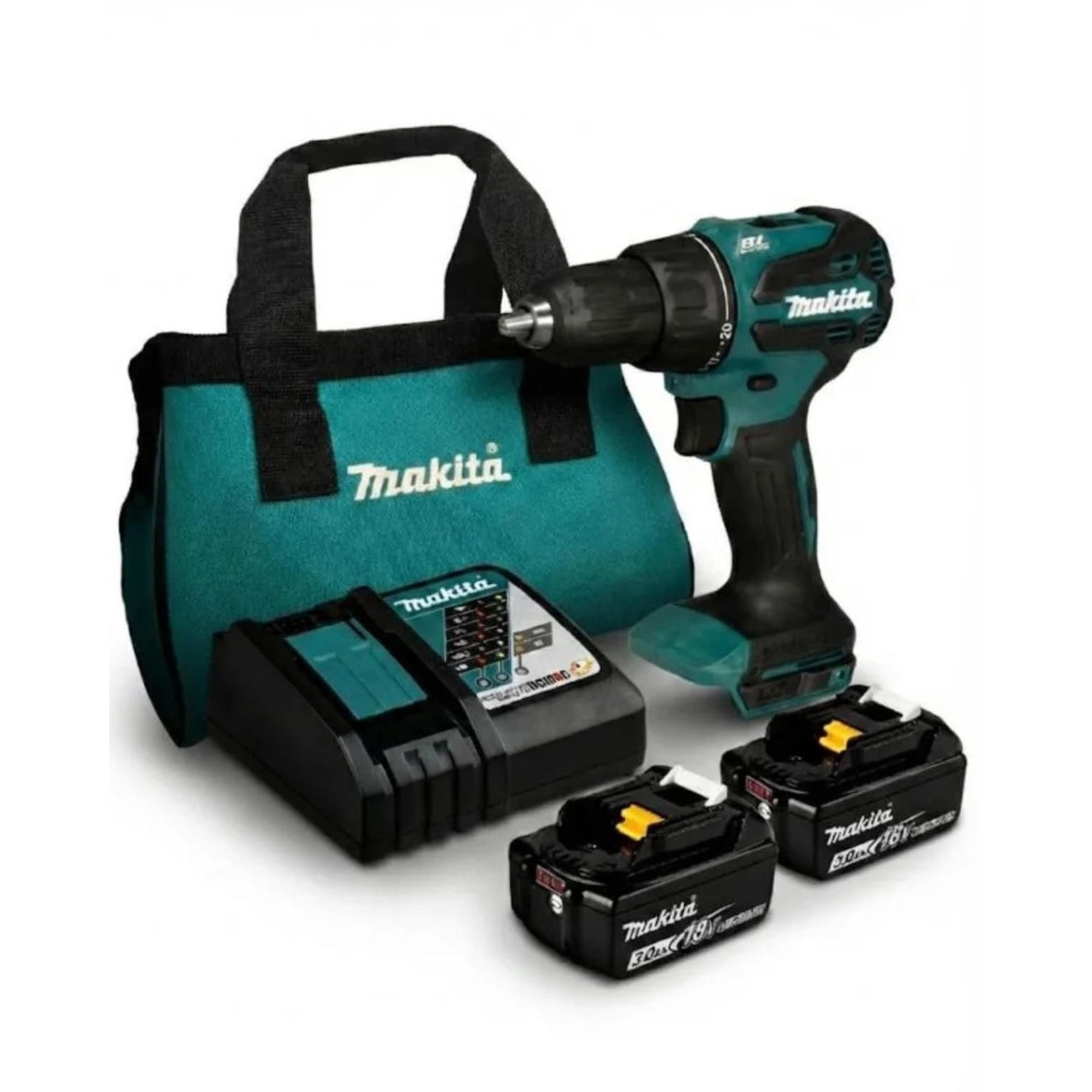 Makita - Taladro Percutor Atornillador Dhp490rfx2 13mm Bl 18v