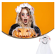 thumbnail image 3 of Cintillo Rosas Blancas Con Velo / Decoración Halloween 2025, 3 of 5