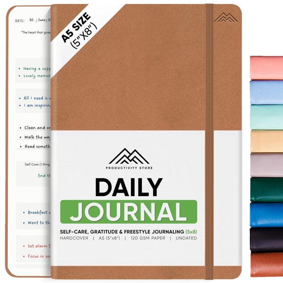 Daily Journal PRODUCTIVITY STORE para hombre y mujer (marrón)