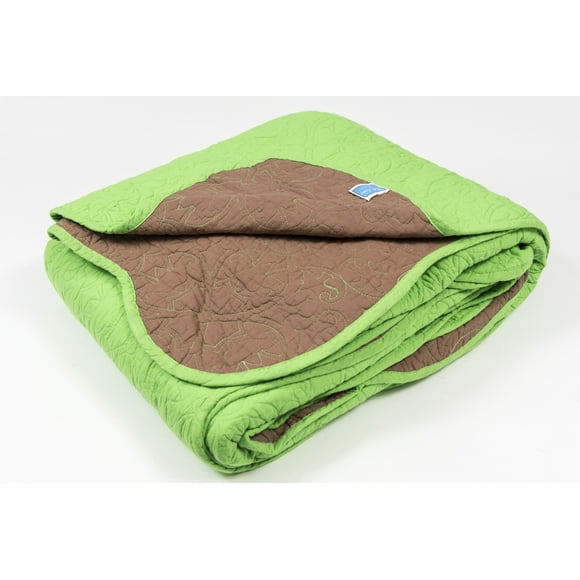 Quilt 100% Algodón Verde / Café King