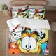 thumbnail image 1 of Garfield 3-Piece Bedding Set For Kids Boys Girls Adult Cartoon Warm Cute Fashion Holiday Present Gift Bed Sheets, 1 of 5