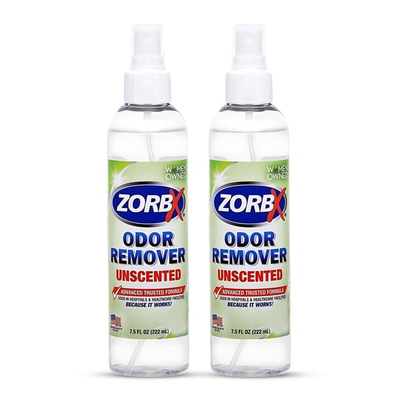 Eliminador de Olores ZORBX Sin Fragancia 222 ml Pack de 2 para Uso Diario