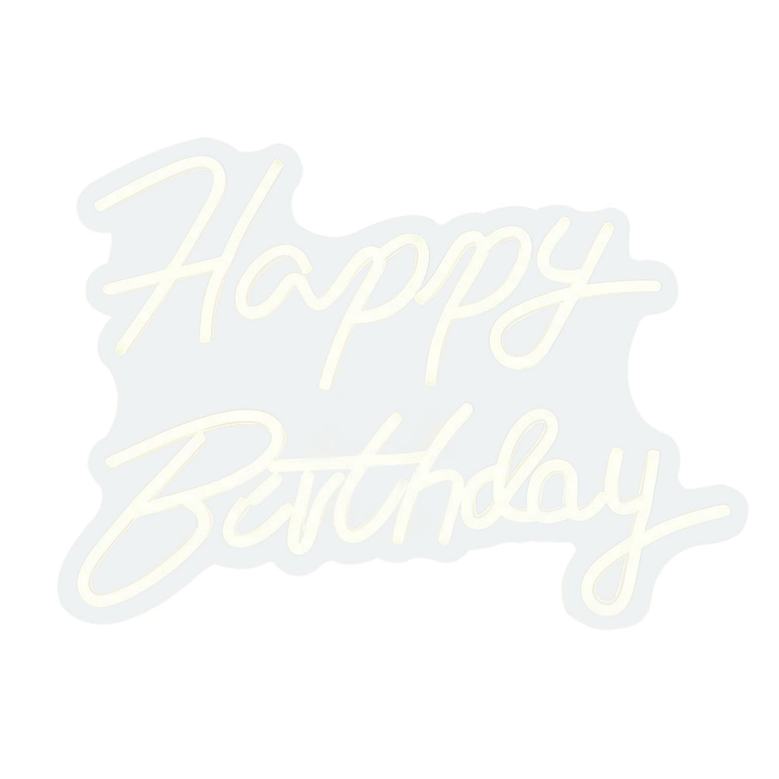 Magideal - Letrero De Luz Led Con Letras, Lámpara De Noche Regulable Para Sala De Cumpleaños Blanco Cálido