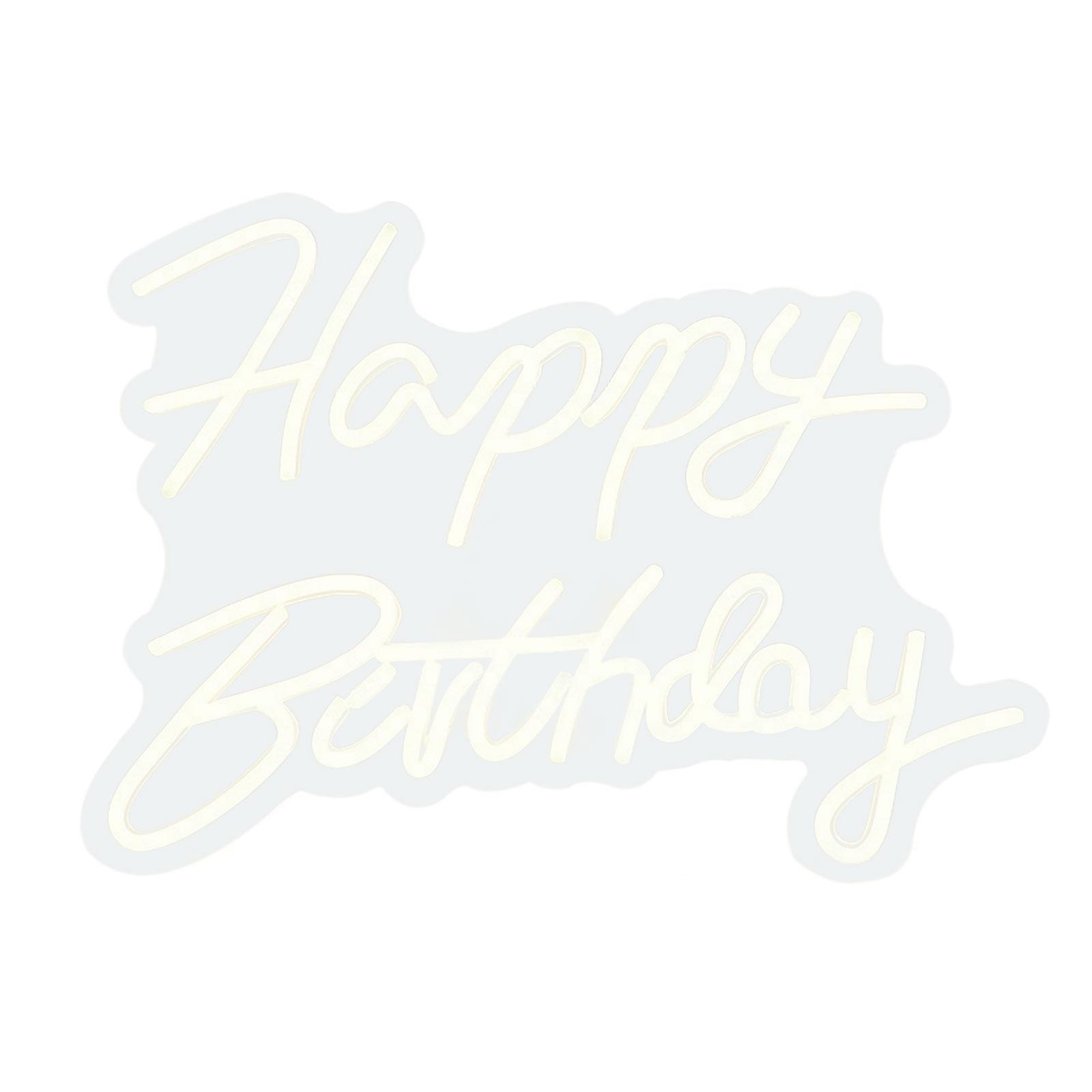 Magideal - Letrero De Luz Led Con Letras, Lámpara De Noche Regulable Para Sala De Cumpleaños Blanco Cálido