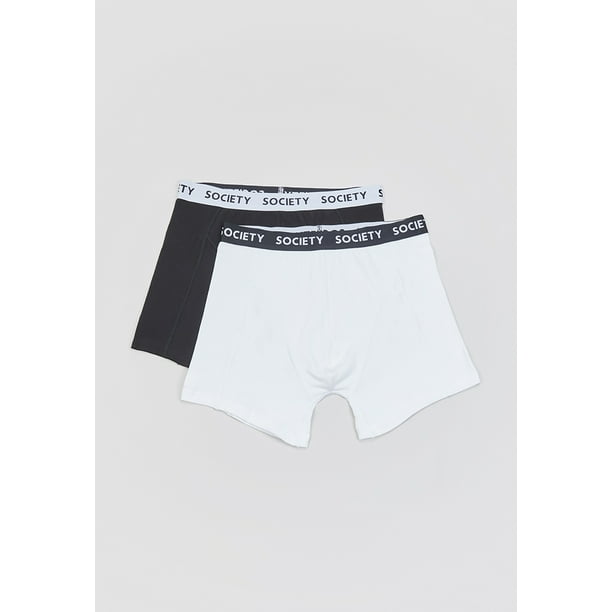 Bóxer Hombre Bipack Negro/Blanco Liso Corona
