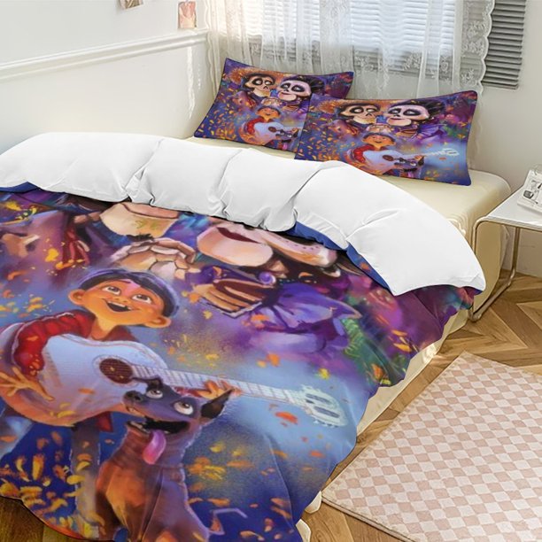 Coco 3-Piece Bedding Set Warm And Comfortable Soft Duvet Cover Bed Set for Boys Girls Kids Adult Bedroom All Season