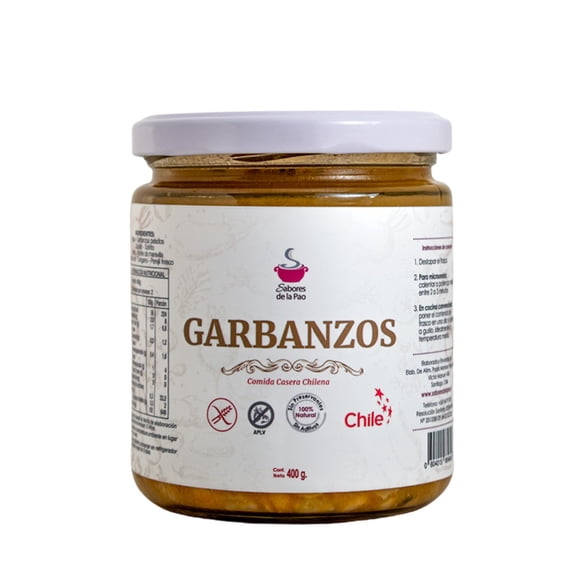 Garbanzos sin gluten platos preparados listos para consumir 400g