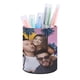 thumbnail image 1 of Jersey Shore-theme Cylinder Pen Holder Pencil Organizer with Flannel Lining PVC Leather Material Cardboard Base for study work 10*8CM, 1 of 6