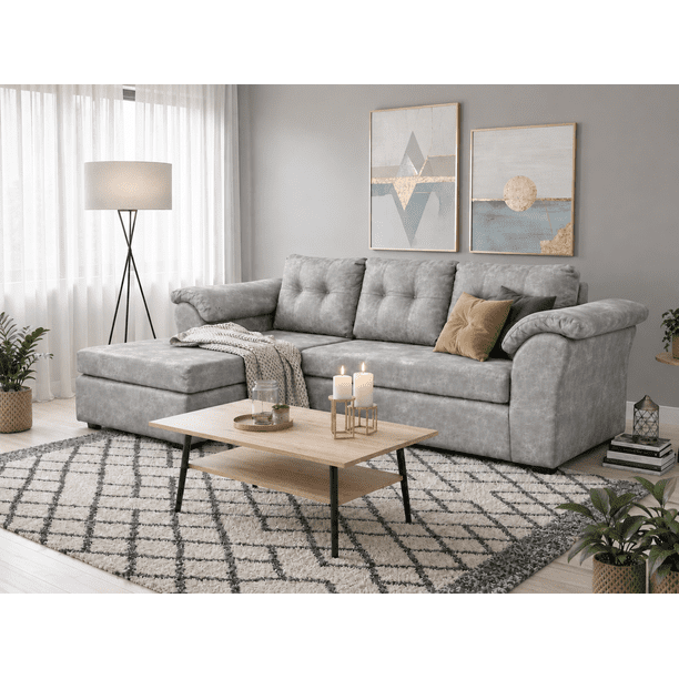 Sofá Modular Laos 3.1 Intercambiable Cuero sintetico Gris