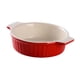 thumbnail image 1 of Plato Para Hornear De Cerámica, Bandeja Grande Para Lasaña Profunda Para Horno, Para Banquetes, Cocina, Pastel, Redondo, Rojo, 1 of 3