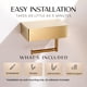 thumbnail image 5 of Portarrollos de papel higiénico Day Moon Brushed Gold con estante, 5 of 8