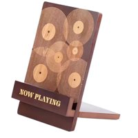 Magideal - Soporte De Madera Para Discos De Vinilo, Soporte De Exhibición Para Mesa, Regalo, Soportes Para Álbumes Y Lp Clásicos, Accesorios De Vinilo, De Madera