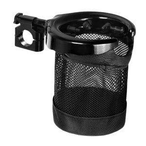 Ioensy - Portavasos De Manillar De Motocicleta Para Manillar De Bicicleta Negro 22 Mm