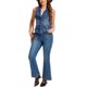 thumbnail image 2 of INSPIRE CHIC Chaleco de Mezclilla sin Mangas para Mujer con Cuello en V y Solapa Muesca Chaleco Vaquero Talla XL Azul, 2 of 6