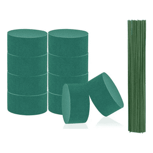 Genérico - Tallos Rosa Artificiales 250 Uds + Espuma Floral