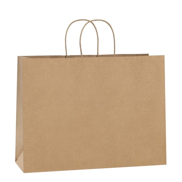 Bolsa De Papel Kraft Paper 16 X 6 X 12 Pulgadas 100 Unidades