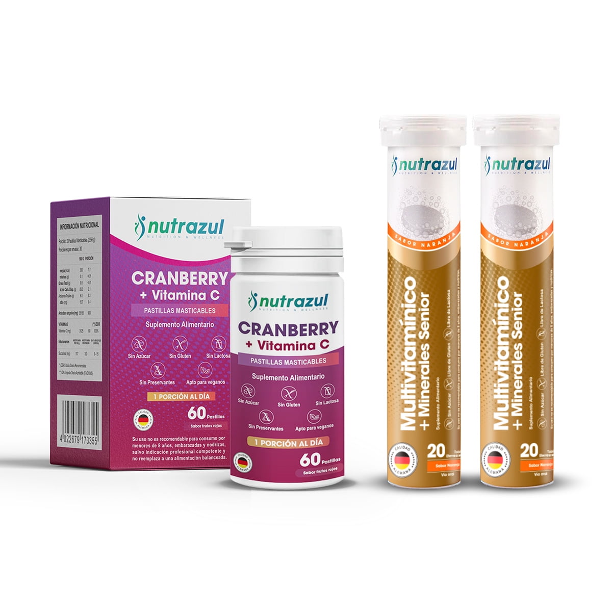 Nutrazul - Cranberry + Multivitaminico Senior Pack 3