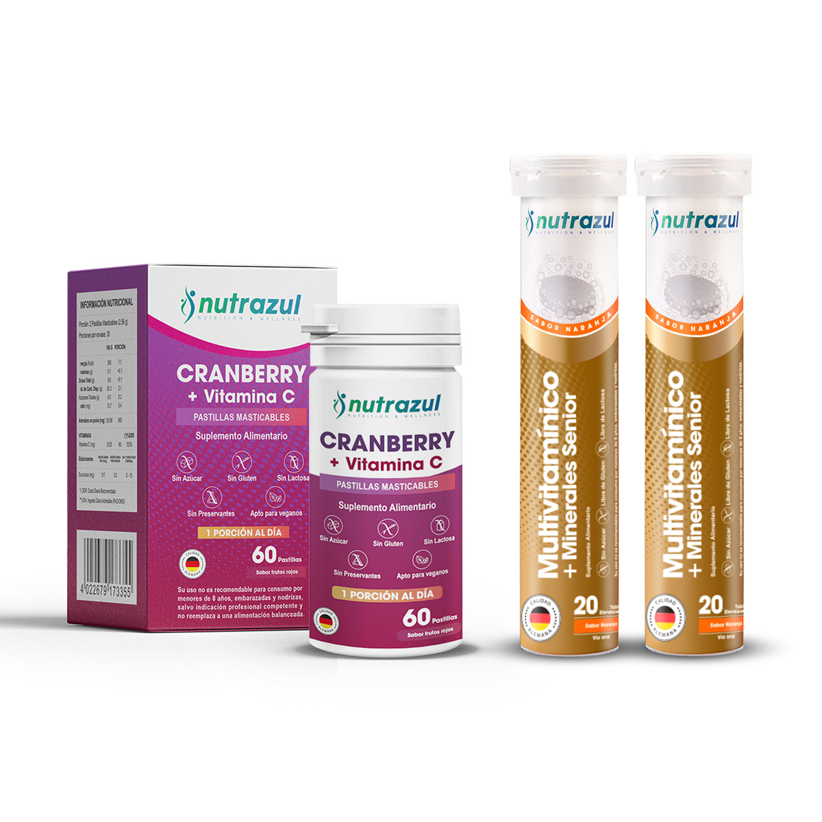 Nutrazul - Cranberry + Multivitaminico Senior Pack 3